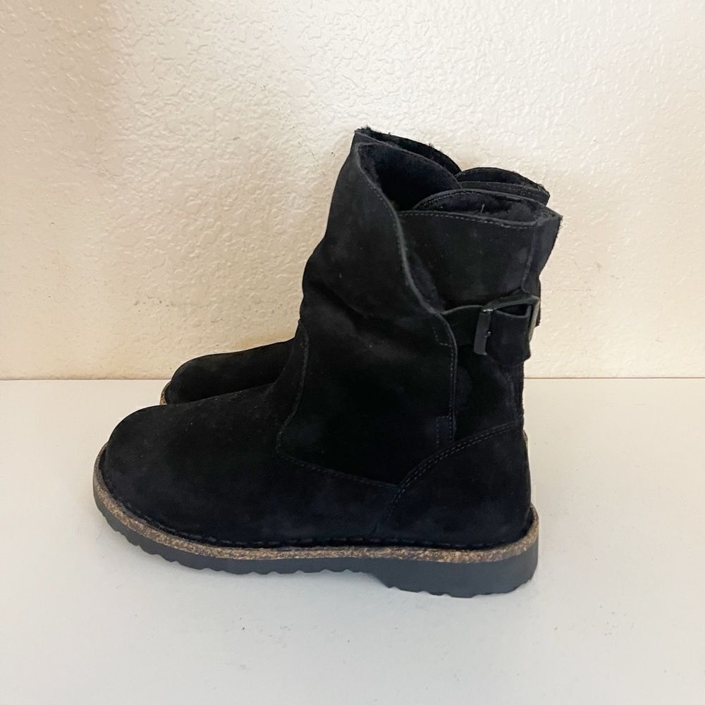 Birkenstock Upsalla Shearling Lined black Sherpa suede Boots 37 - Picture 12 of 15